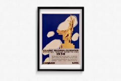 1930 original poster by W. Langdon Kihn for the Icelandic Millennial Celebration