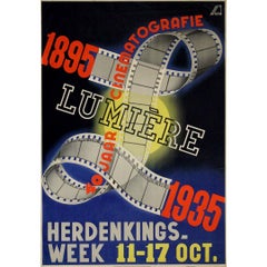 1935 poster to commemorate 40 years of cinematography - Lumière brothers