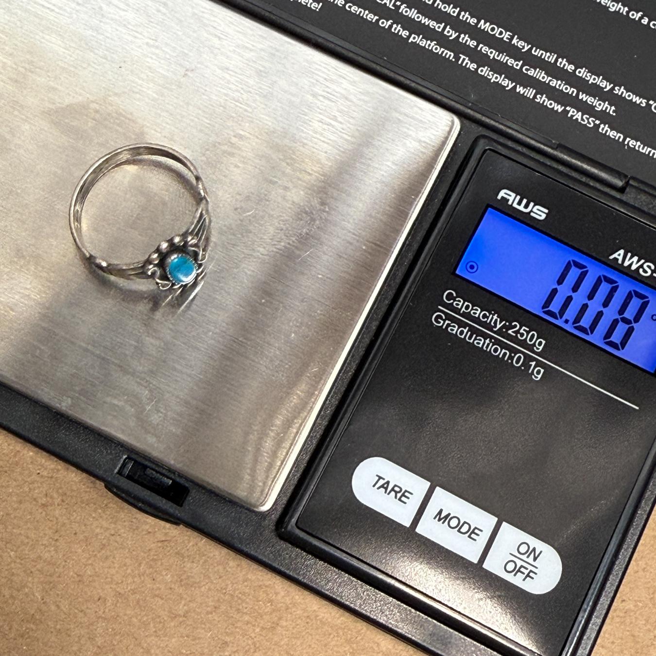 W & M Sterling Silver Navajo Turquoise Ring For Sale 1
