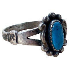 W & M Sterling Silver Navajo Turquoise Ring
