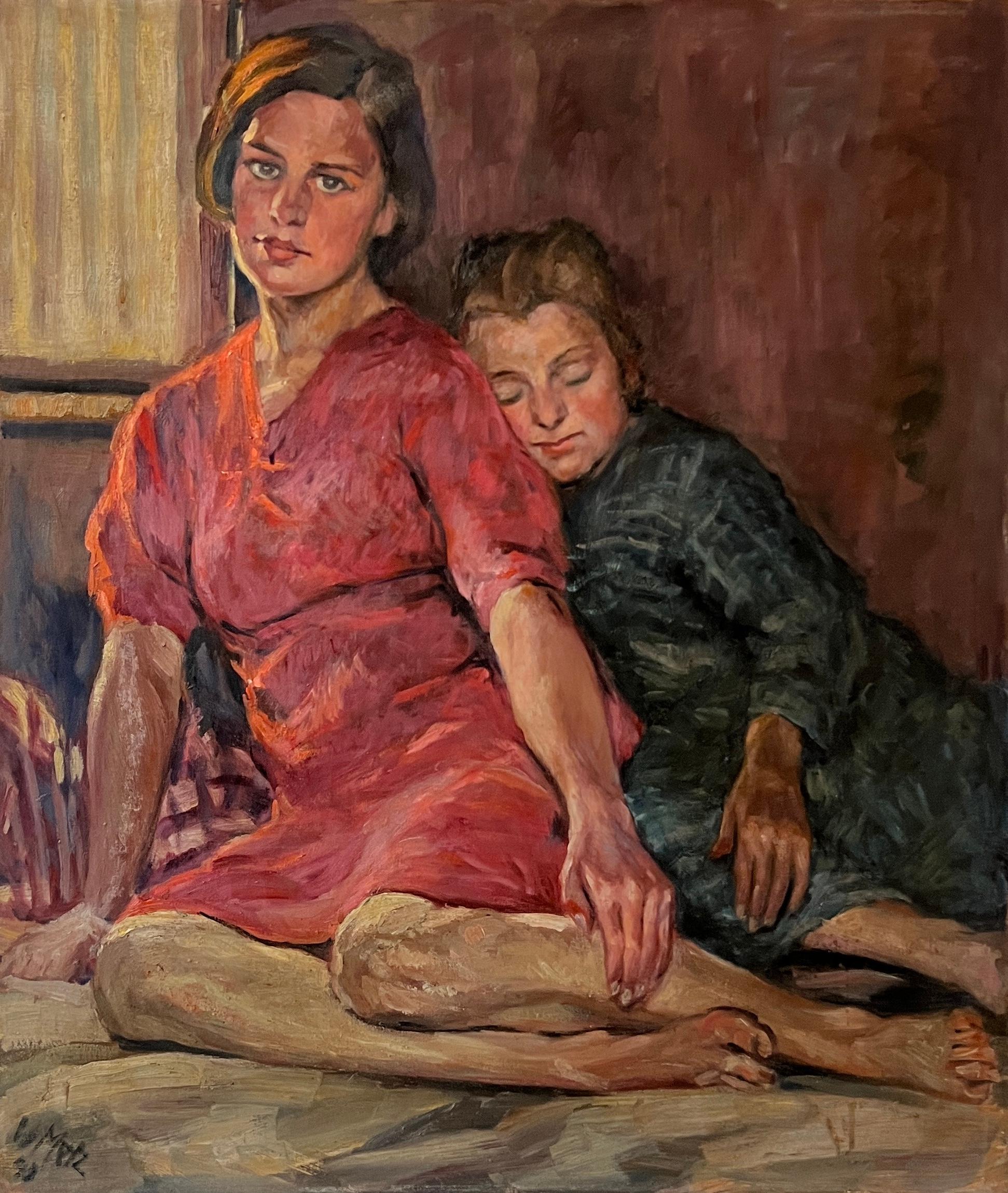 W. Metz Interior Painting – Junge Mädchen beim Ausruhen