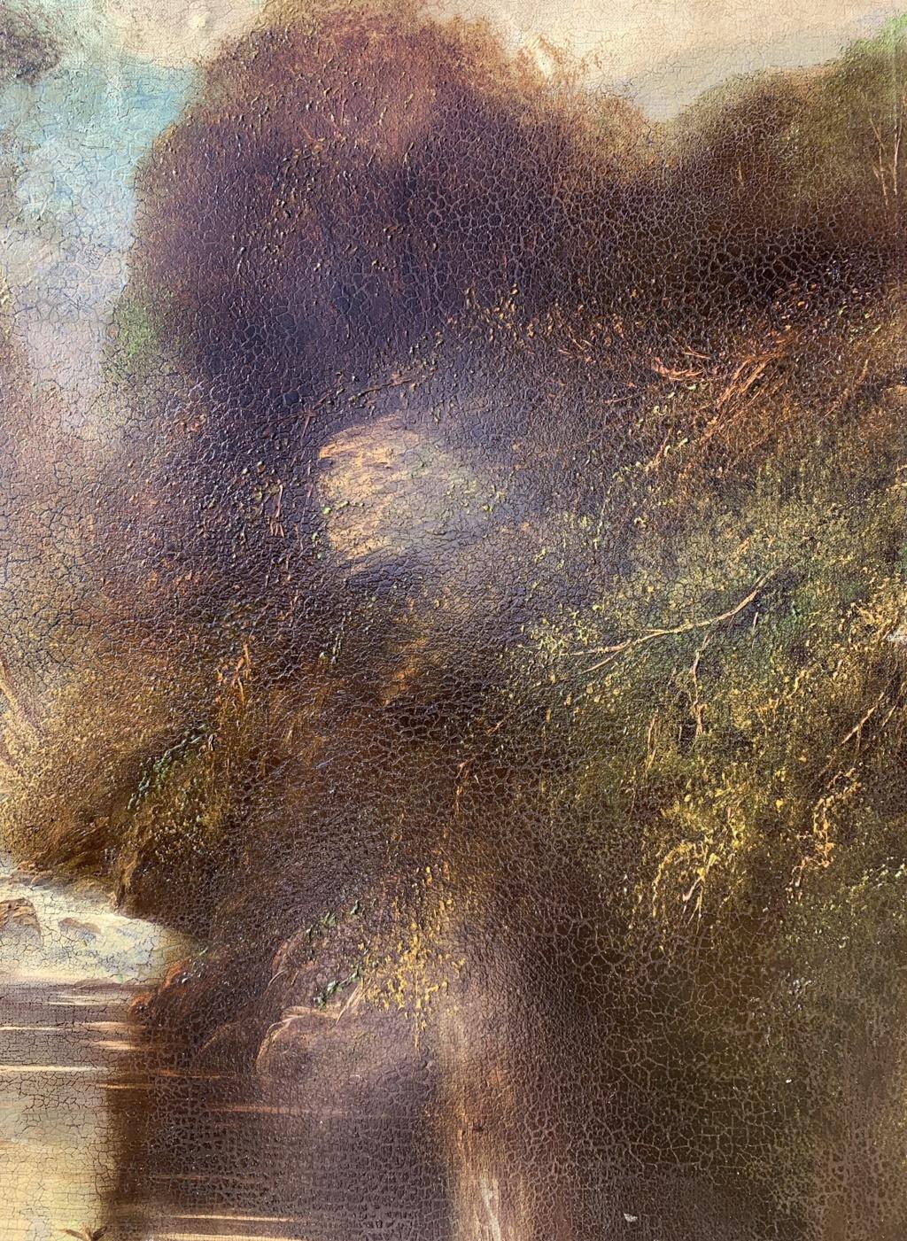 W. Miller (British painter) - 19th century landscape painting - River falls For Sale 1