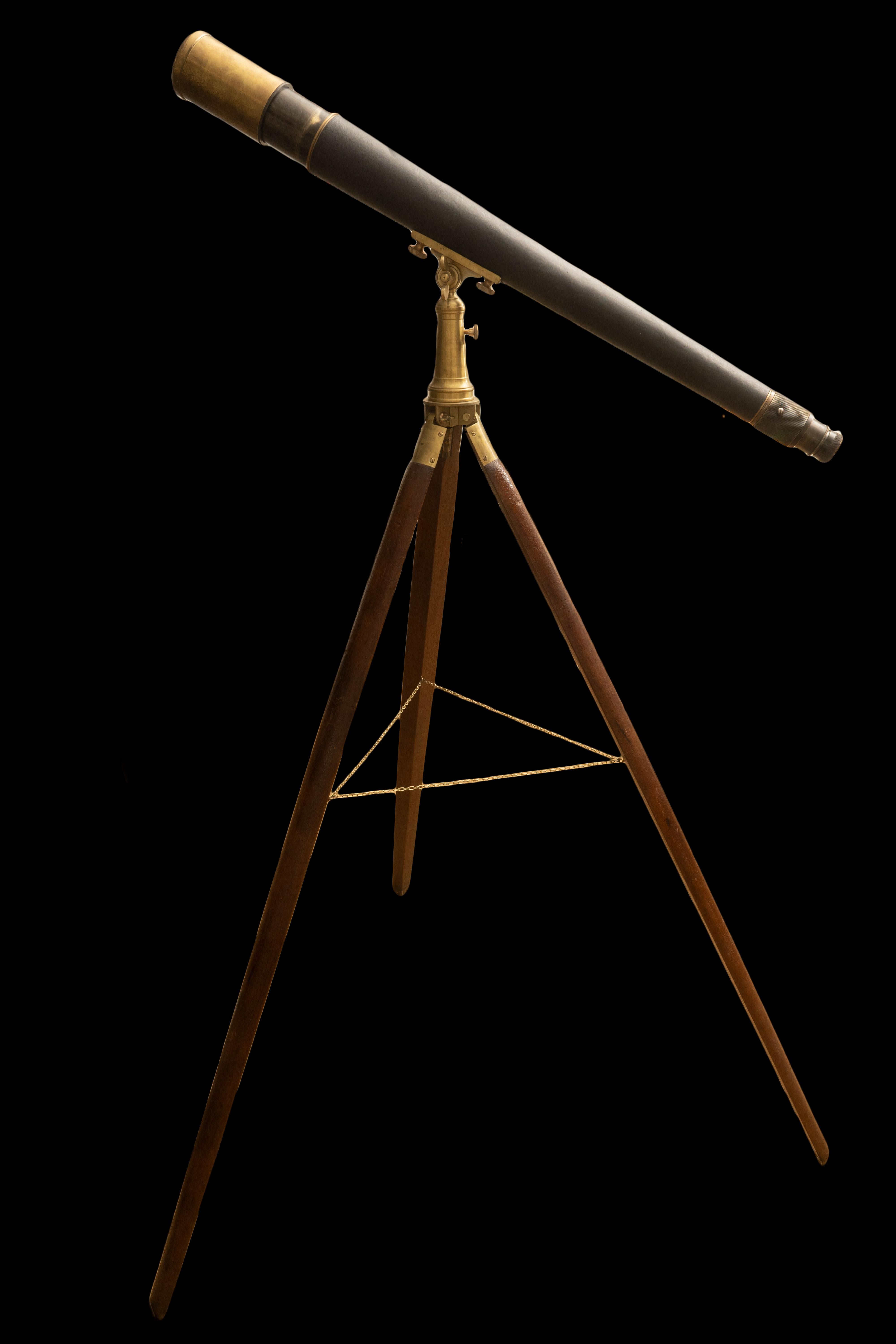 W. Ottway Telescope from World War II:

W. Ottway single-draw WWII Military sighting telescope, having black leather wrapped barrel, with ''PATT. 333.A., W. Ottway & Co. Ltd., Ealing. London., 1945, No. 2114'' mark to eye piece and other assembled