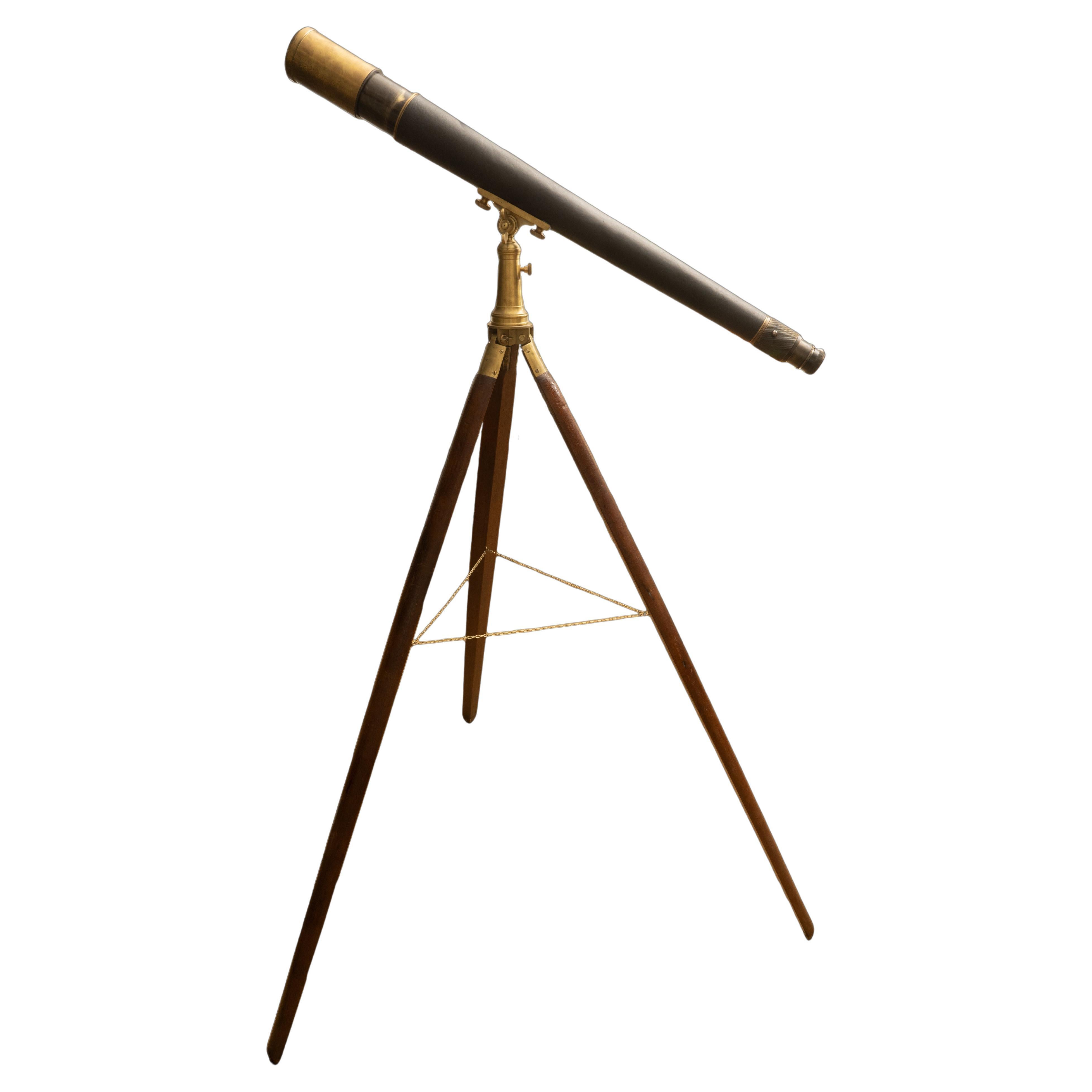 W. Ottway Single-Draw WWII Military Sighting Telescope