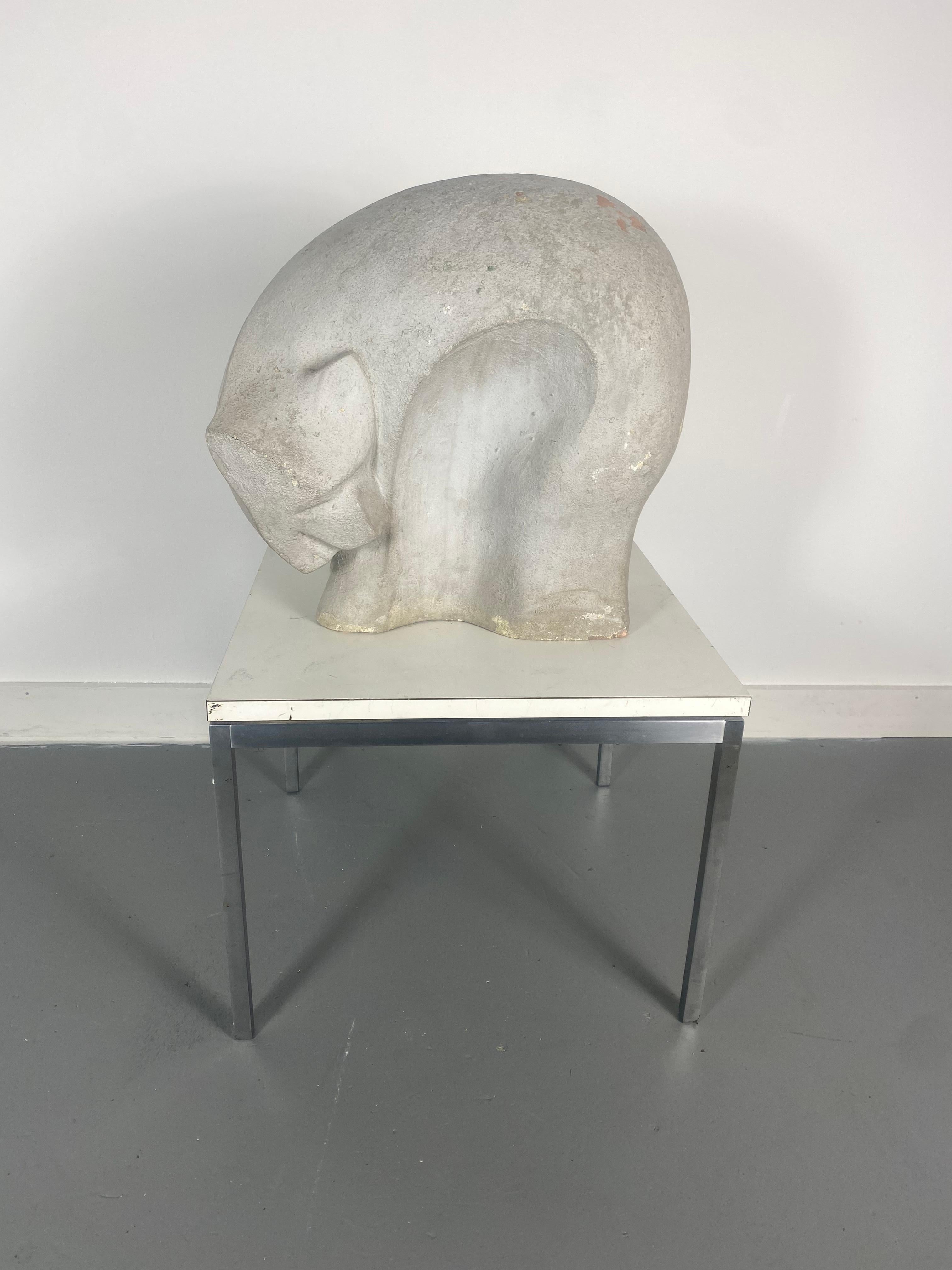 Terrakotta-Skulptur „BEAR“ im Stil von W P, Art déco, Modern im Angebot 1