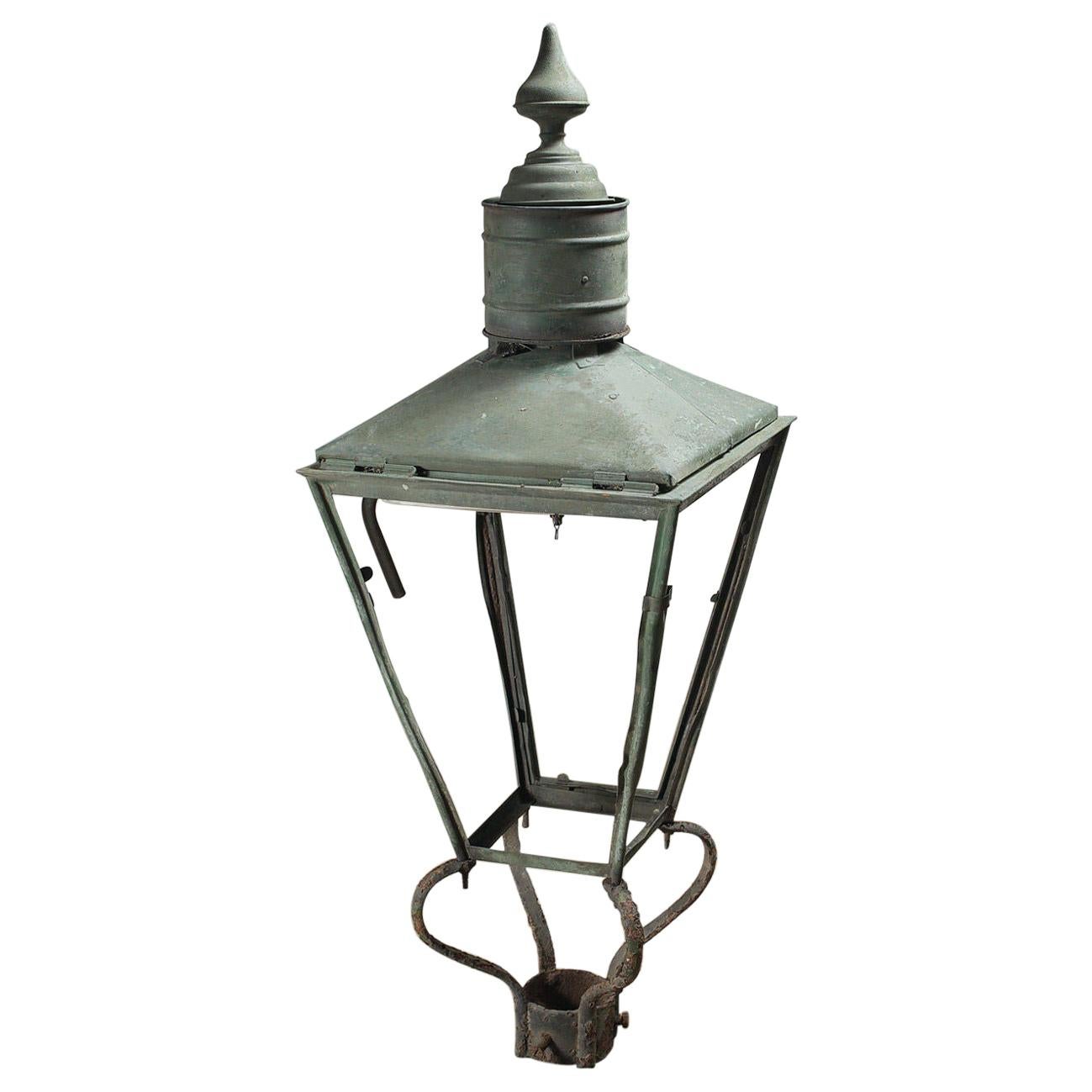 W. Parkinson & Co Green Victorian Gas Light, 20th Century For Sale