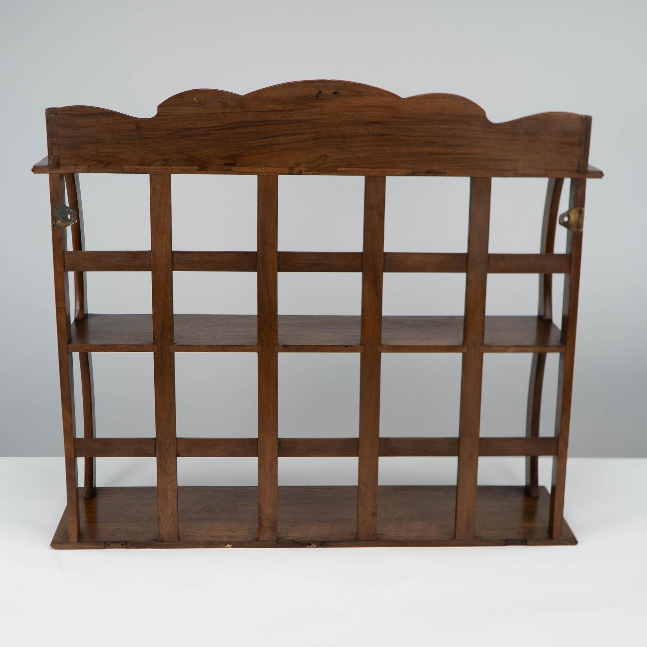 W. R. Lethaby. A Cotswold School Arts and Crafts walnut waterfall wall shelf For Sale 3