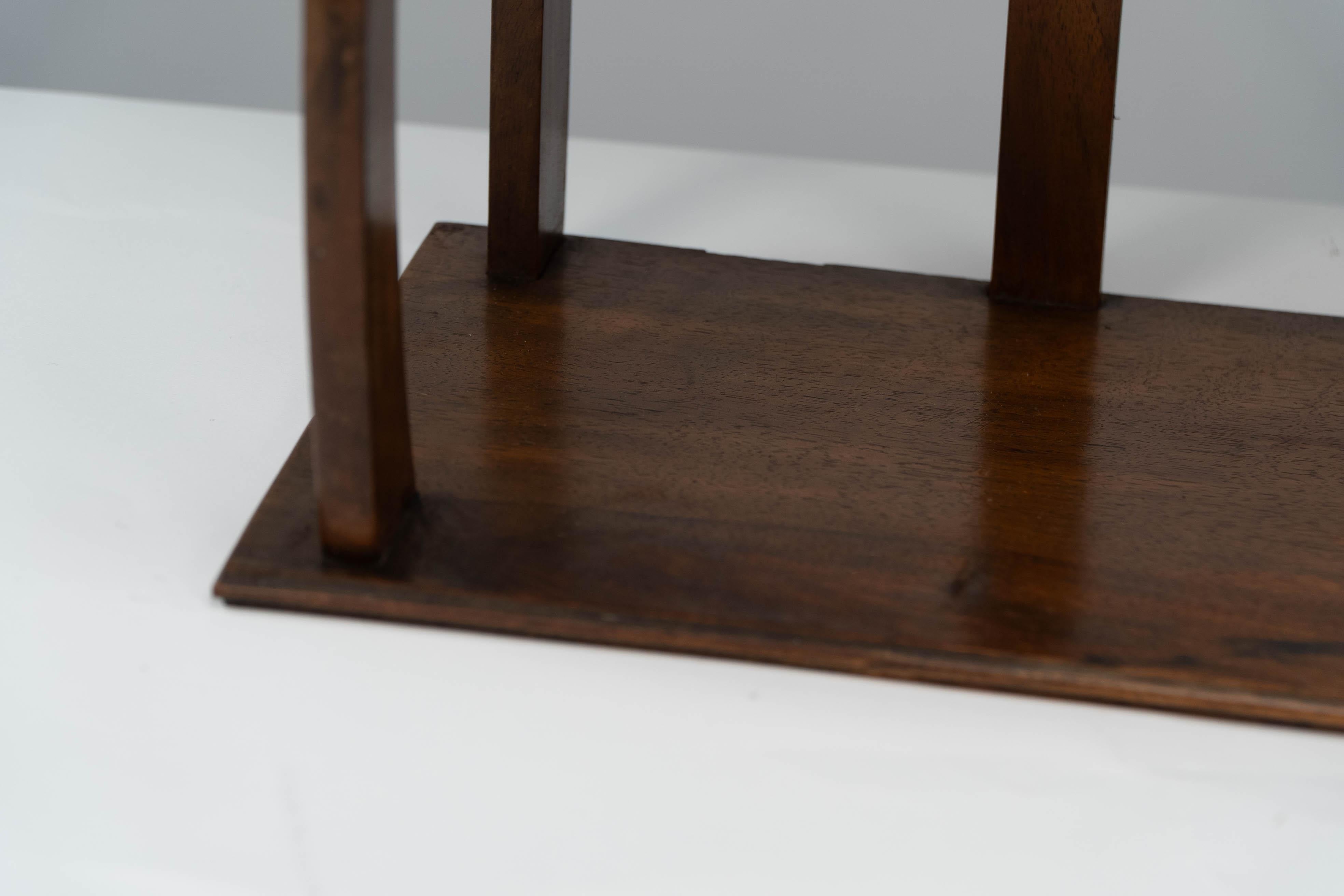W. R. Lethaby. A Cotswold School Arts and Crafts walnut waterfall wall shelf For Sale 2