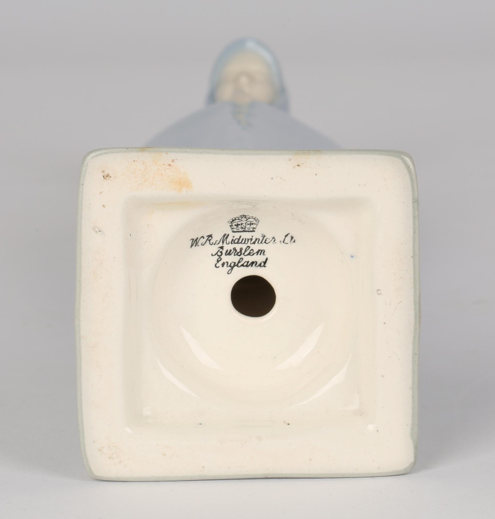 Glazed W R Midwinter, Burslem Mid-Century Ceramic Figure of the Virgin Mary