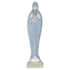 Figure de la Vierge Marie en céramique de Burslem du milieu du siècle dernier, W R Midwinter