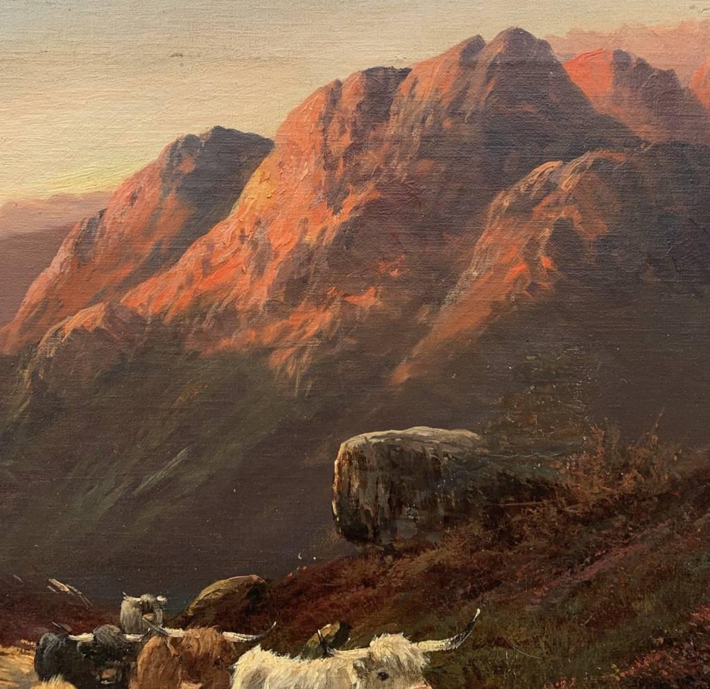 W. Richard British Naturalistic - 19. Jahrhundert Landschaftsmalerei - Highlanders im Angebot 4