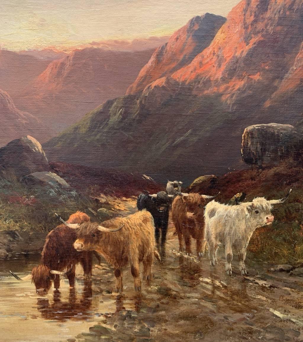 W. Richard British Naturalistic - 19. Jahrhundert Landschaftsmalerei - Highlanders im Angebot 5