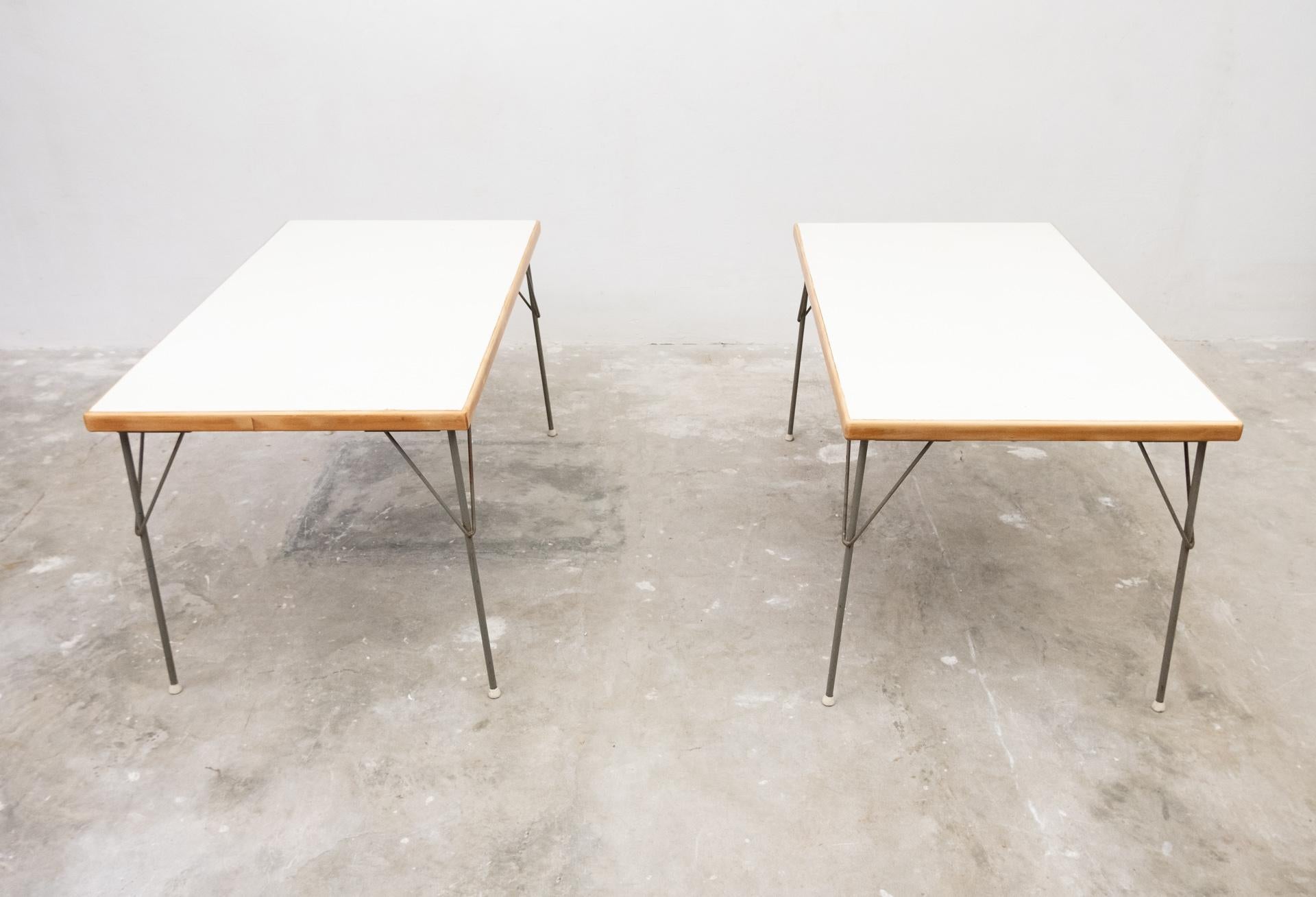 Mid-20th Century W Rietveld Dining Table by Gispen Culenborg, Holland, 1950s