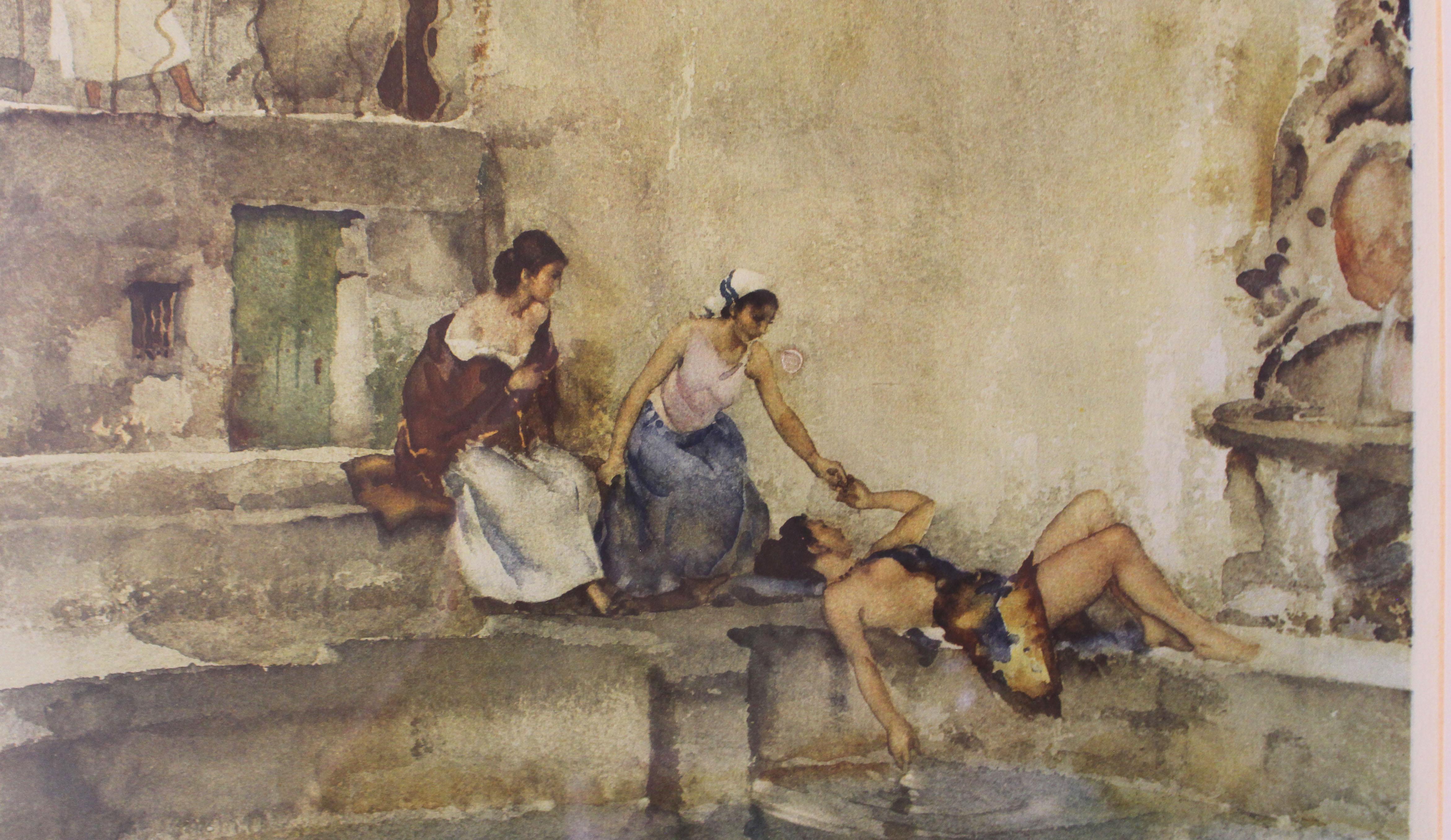 W. Russell Flint Mitte des 20. Jahrhunderts Signierter Aquarelldruck (Schottisch) im Angebot