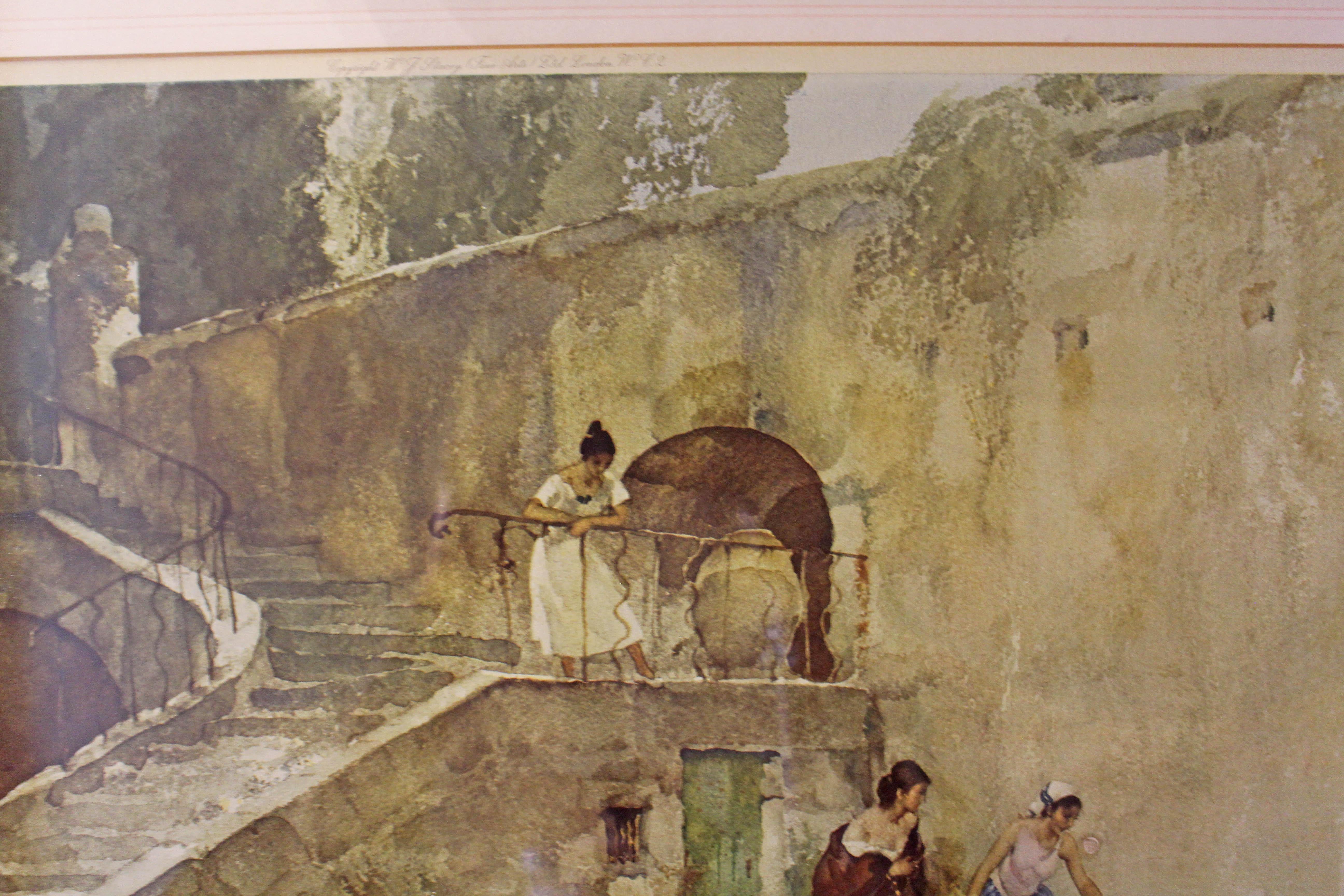 W. Russell Flint Mitte des 20. Jahrhunderts Signierter Aquarelldruck (Gemalt) im Angebot