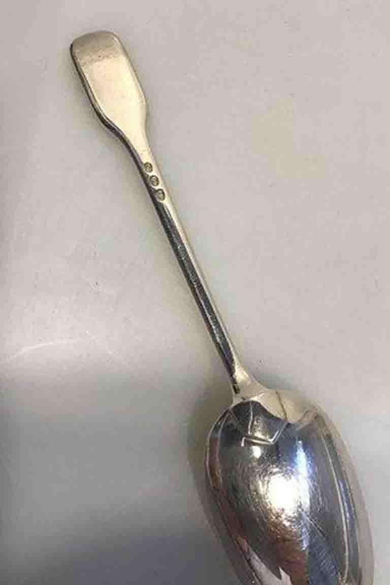 20th Century W & S. Sorensen Silver Old Danish Dessert Spoon For Sale