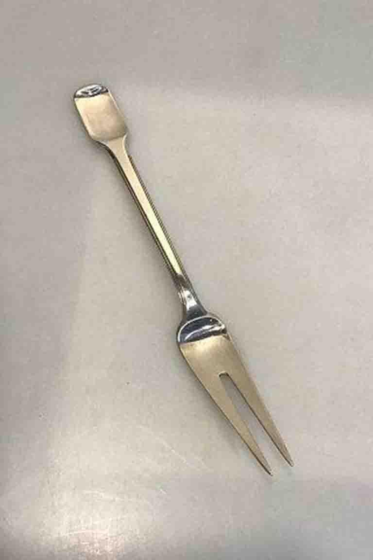 20th Century W & S. Sorensen Silver Old Danish Meat Fork For Sale