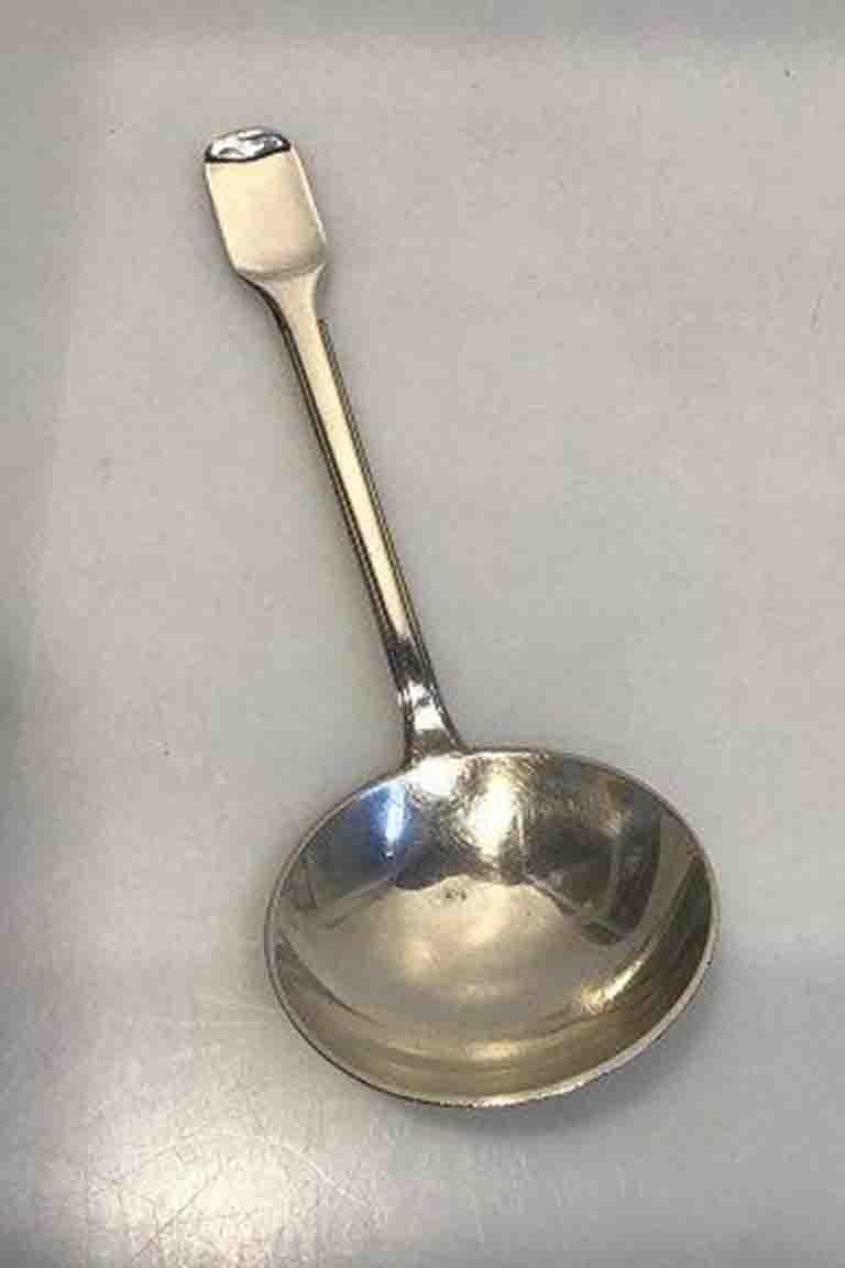 W & S. Sorensen silver old Danish serving spoon 

Measures 20.5 cm(8 5/64 in)