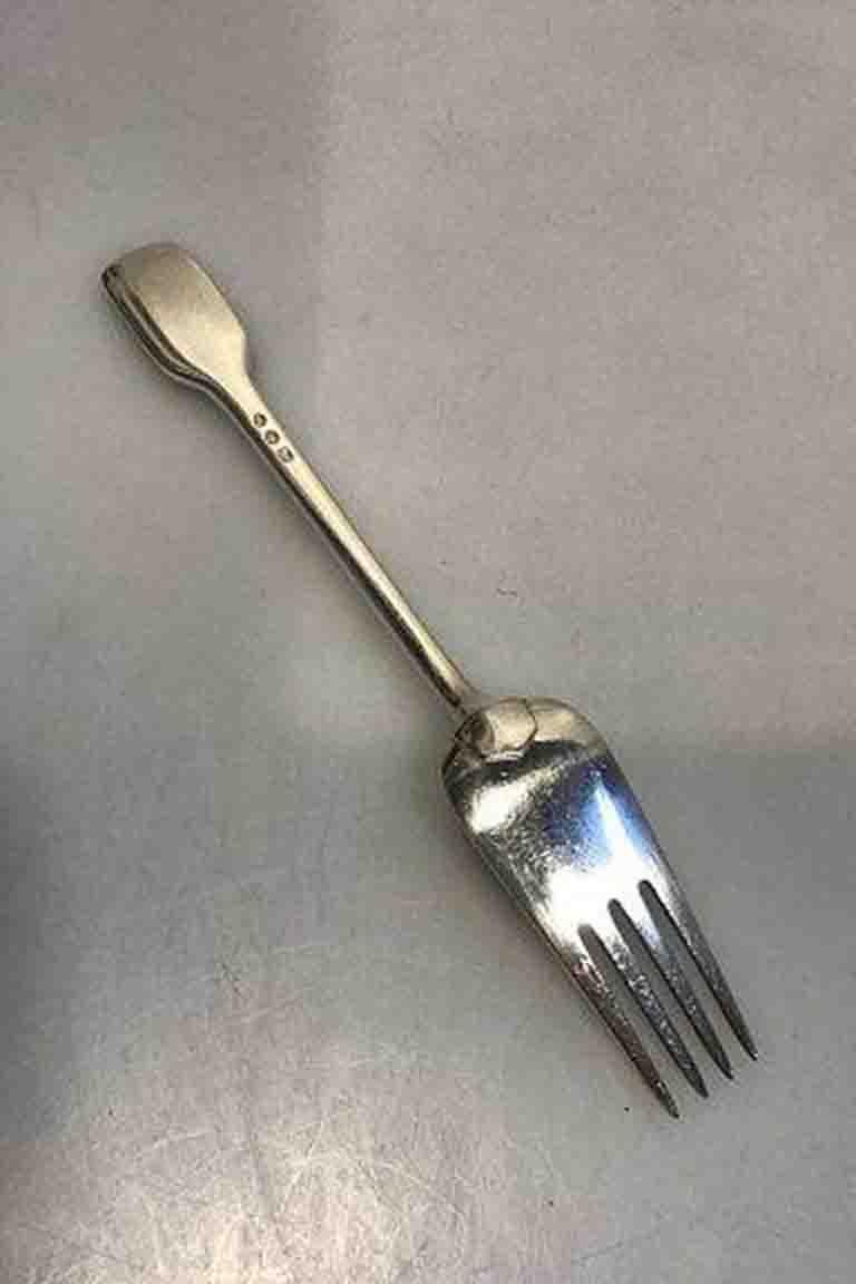 W & S. Sorensen Silver Old Danish Serving Spoon In Good Condition For Sale In Copenhagen, DK