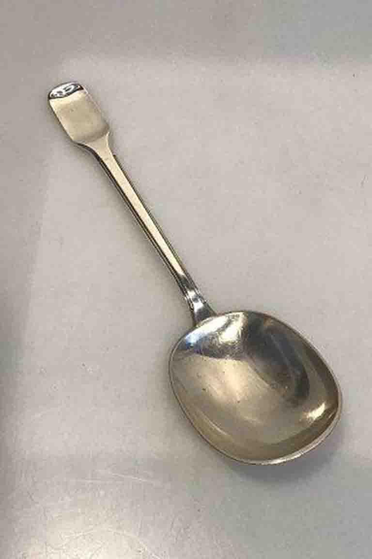 W & S. Sorensen Silver Old Danish Serving Spoon In Good Condition For Sale In Copenhagen, DK