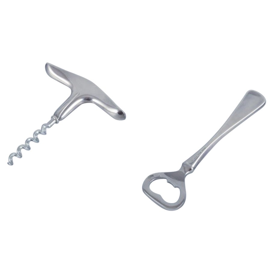 W 
S Sørensen, Danish silversmith, "Patricia" corkscrew and bottle opener.