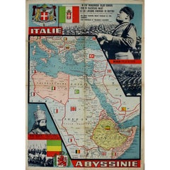 Circa 1935 propaganda poster by W. Seghers - Abyssinie