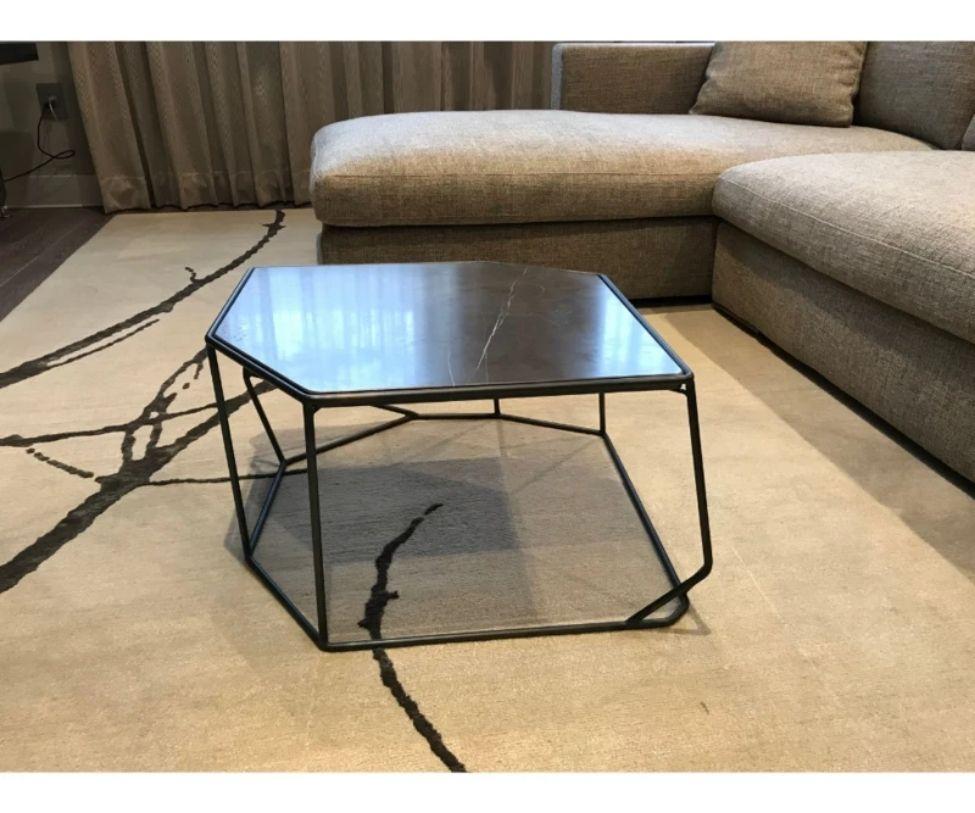 Modern Floor Sample Henge W Coffee Table in Stone Designed By Massimo Castagna