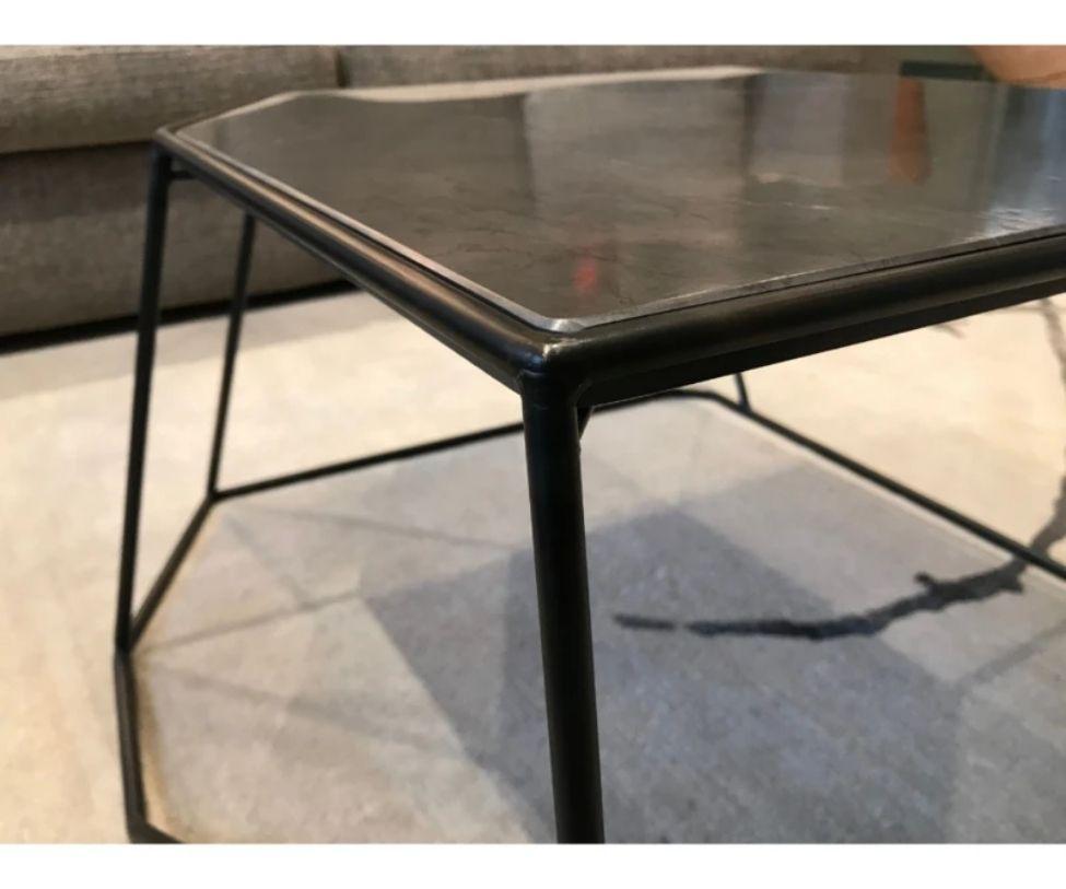 Floor Sample Henge W Coffee Table in Stone Designed By Massimo Castagna In Excellent Condition In Boston, MA