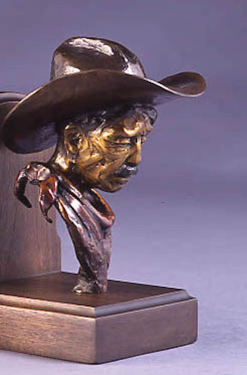 OLD TIMER - Realist Sculpture by W Stanley Proctor