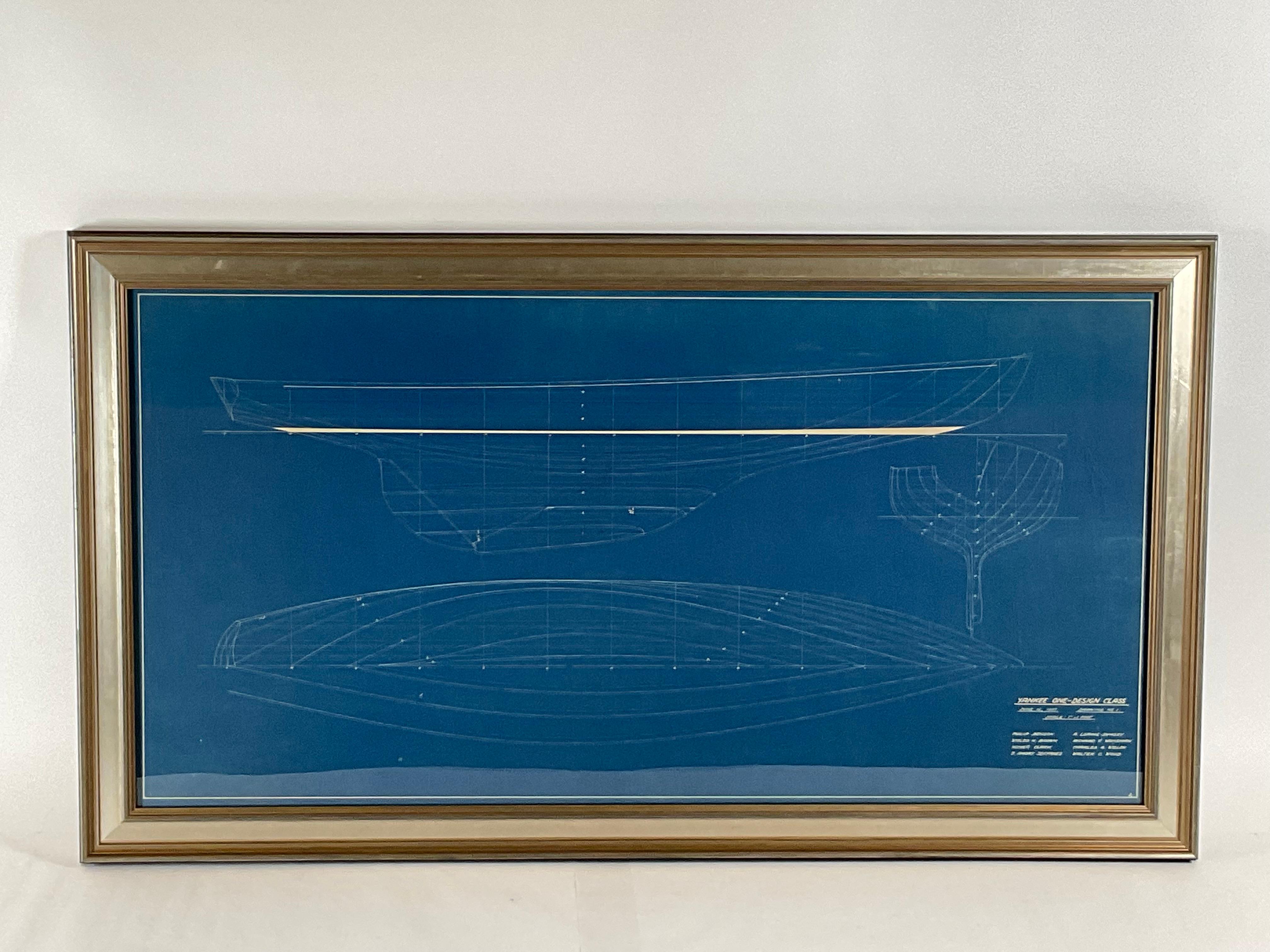 Mid-20th Century W. Starling Burgess Yankee One Design Class Blueprint For Sale