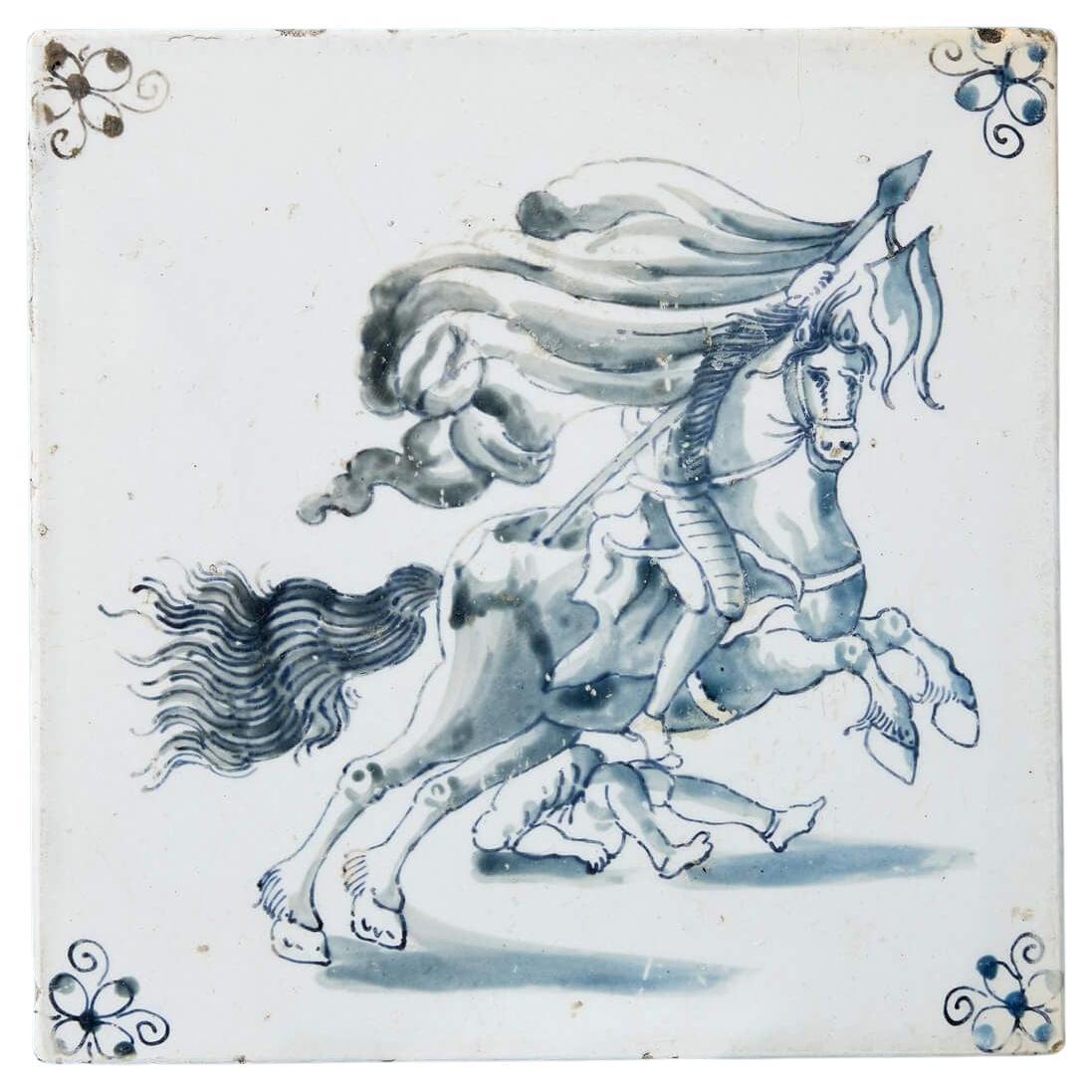 W. T. Copeland 6-Zoll glasierte Delft Fliese