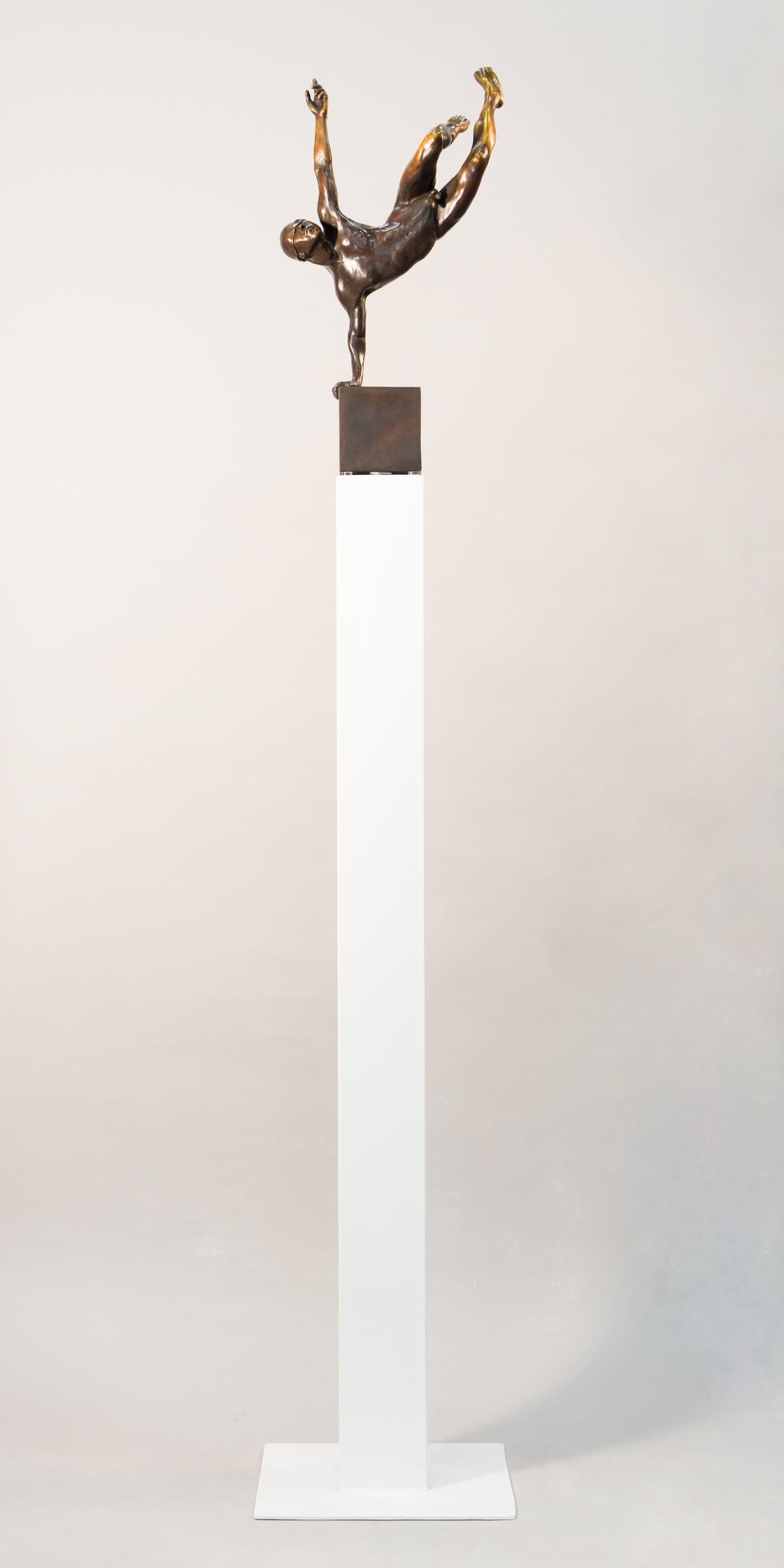 Anelito 3/9 - maschio, nudo, figurativo, statuetta, scultura in bronzo in vendita 1