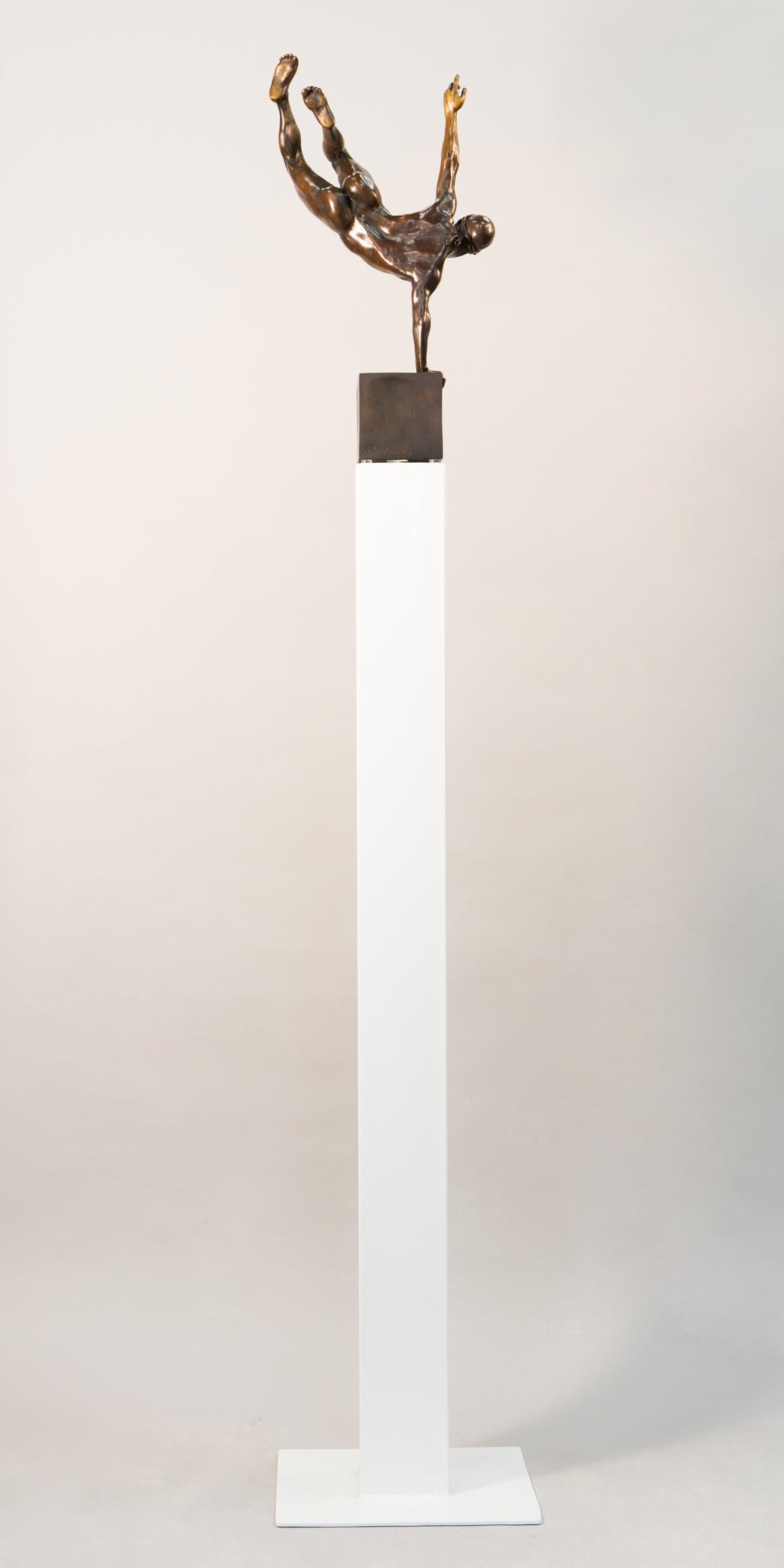 Anelito 3/9 - maschio, nudo, figurativo, statuetta, scultura in bronzo in vendita 2