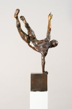 Anhelo 1/9 - hombre, desnudo, figurativo, estatuilla, escultura de bronce