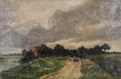 W. Walker - 1898 Oil, Cart on the Country Road