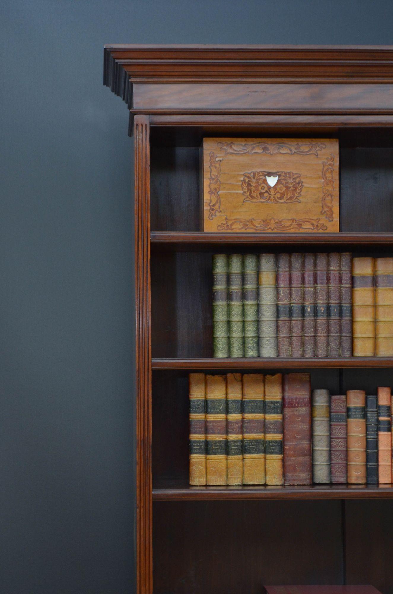 English W. Walker & Sons Solid Mahogany Bookcase
