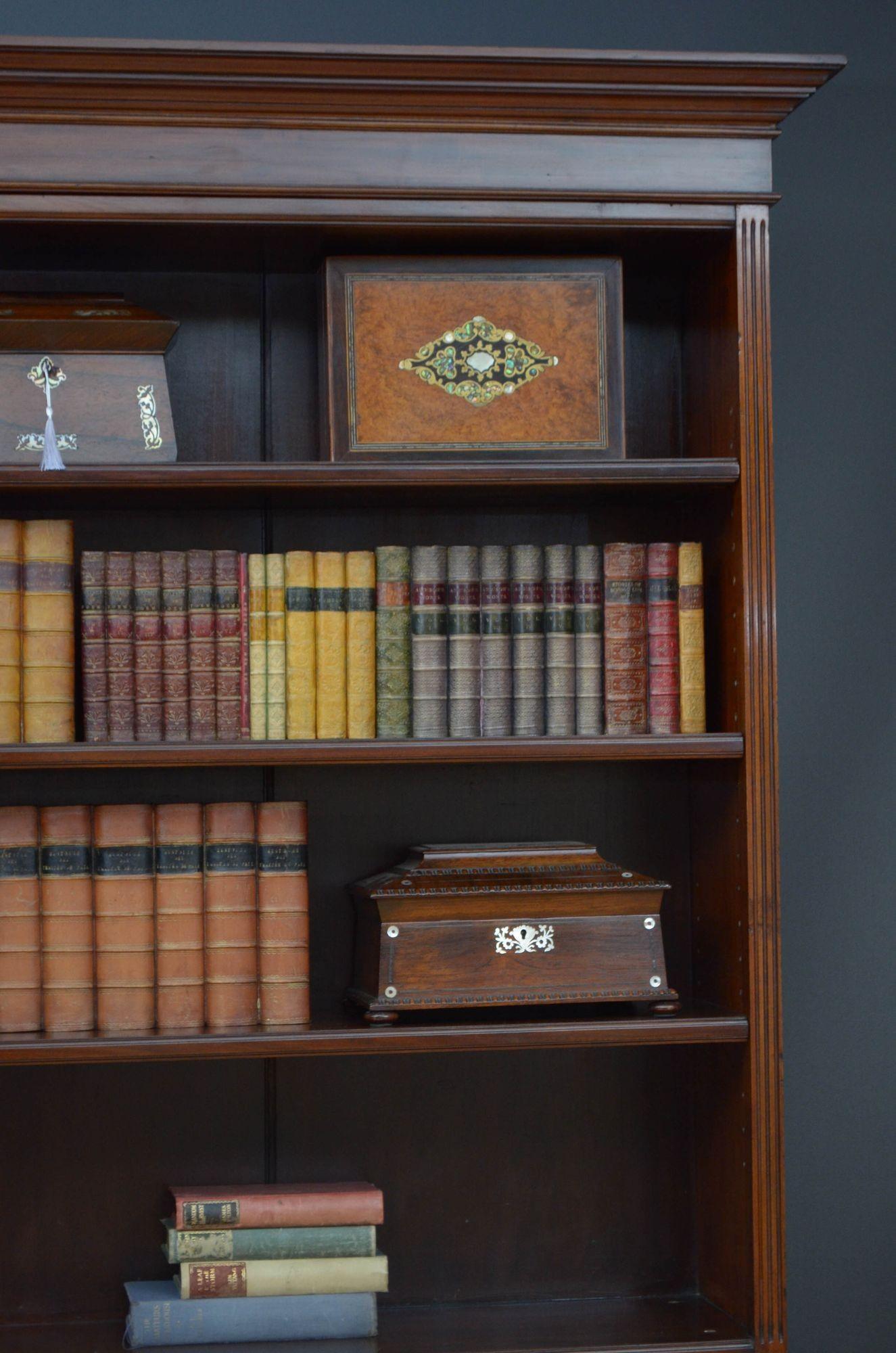 19th Century W. Walker & Sons Solid Mahogany Bookcase