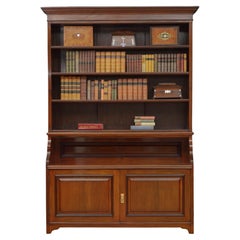 Antique W. Walker & Sons Solid Mahogany Bookcase