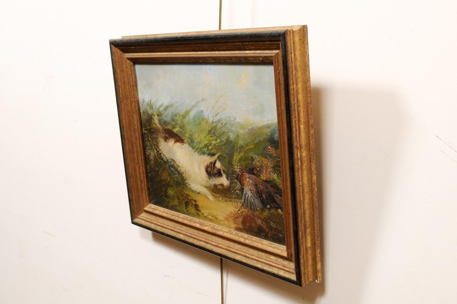 W. Warren (1832-1912) Bird Hunting Oil on Canvas in Giltwood Frame For Sale 7