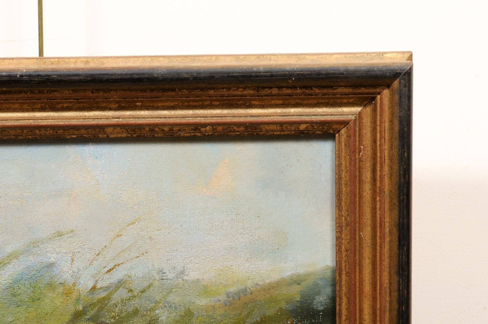 W. Warren (1832-1912) Vogel- Jagd Öl auf Leinwand in vergoldetem Holzrahmen im Angebot 1