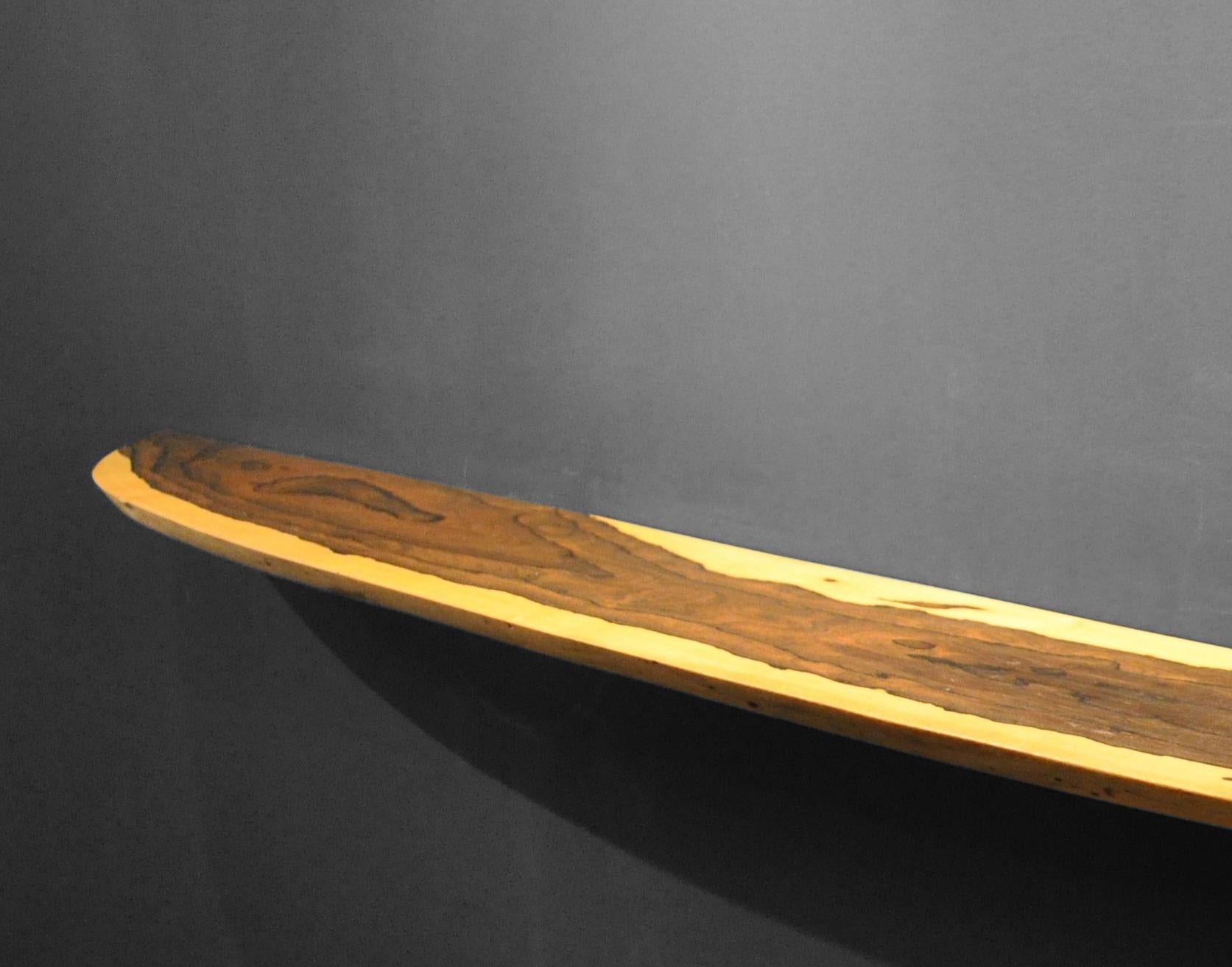 German W0099 Wall Hanging Shelf in Zirikote Wood by Jörg Pietschmann For Sale