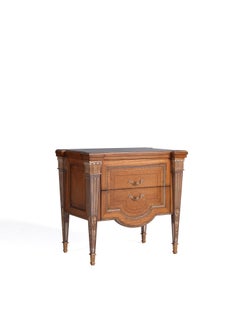 W048/NT Italian Nightstand Inlaid in Citronnier and Myrtle Briarwood by Zanaboni