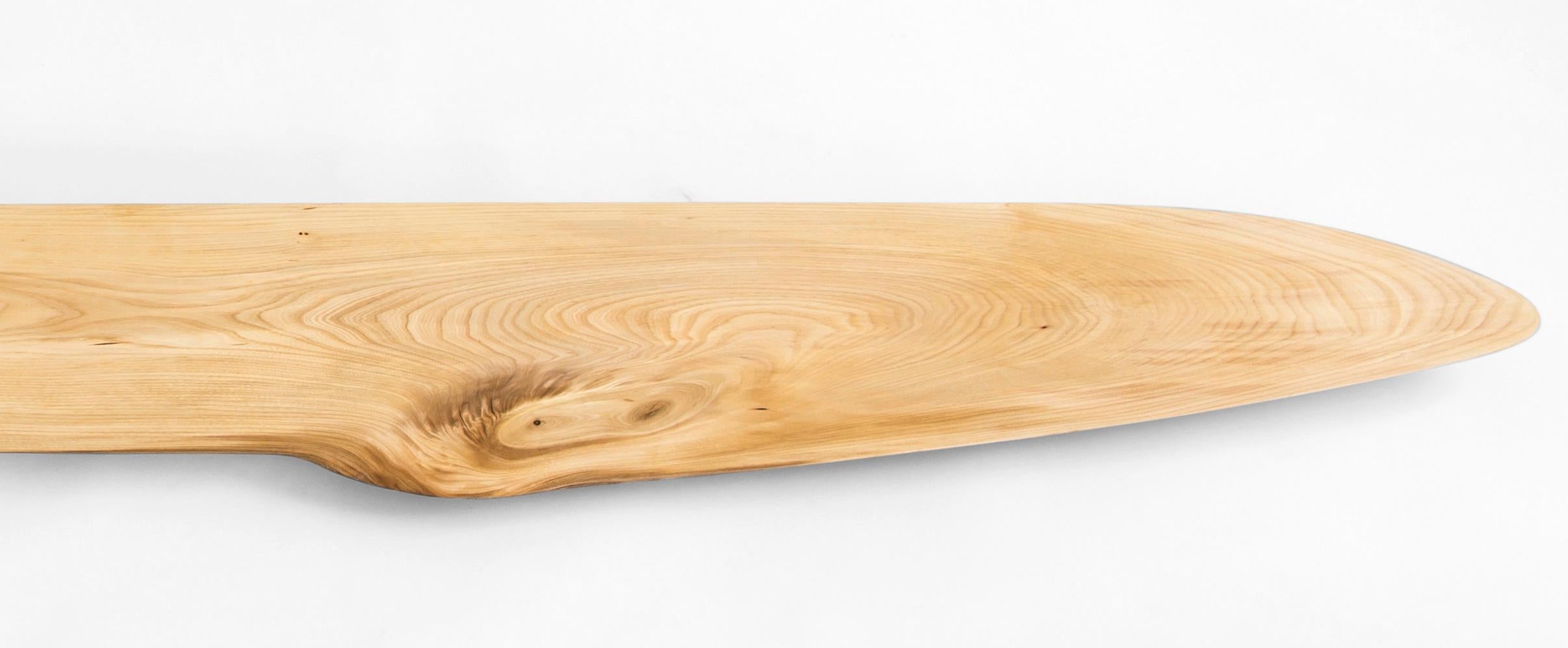 German W1013 Wall Hanging Shelf in Wych Elm Wood by Jörg Pietschmann For Sale