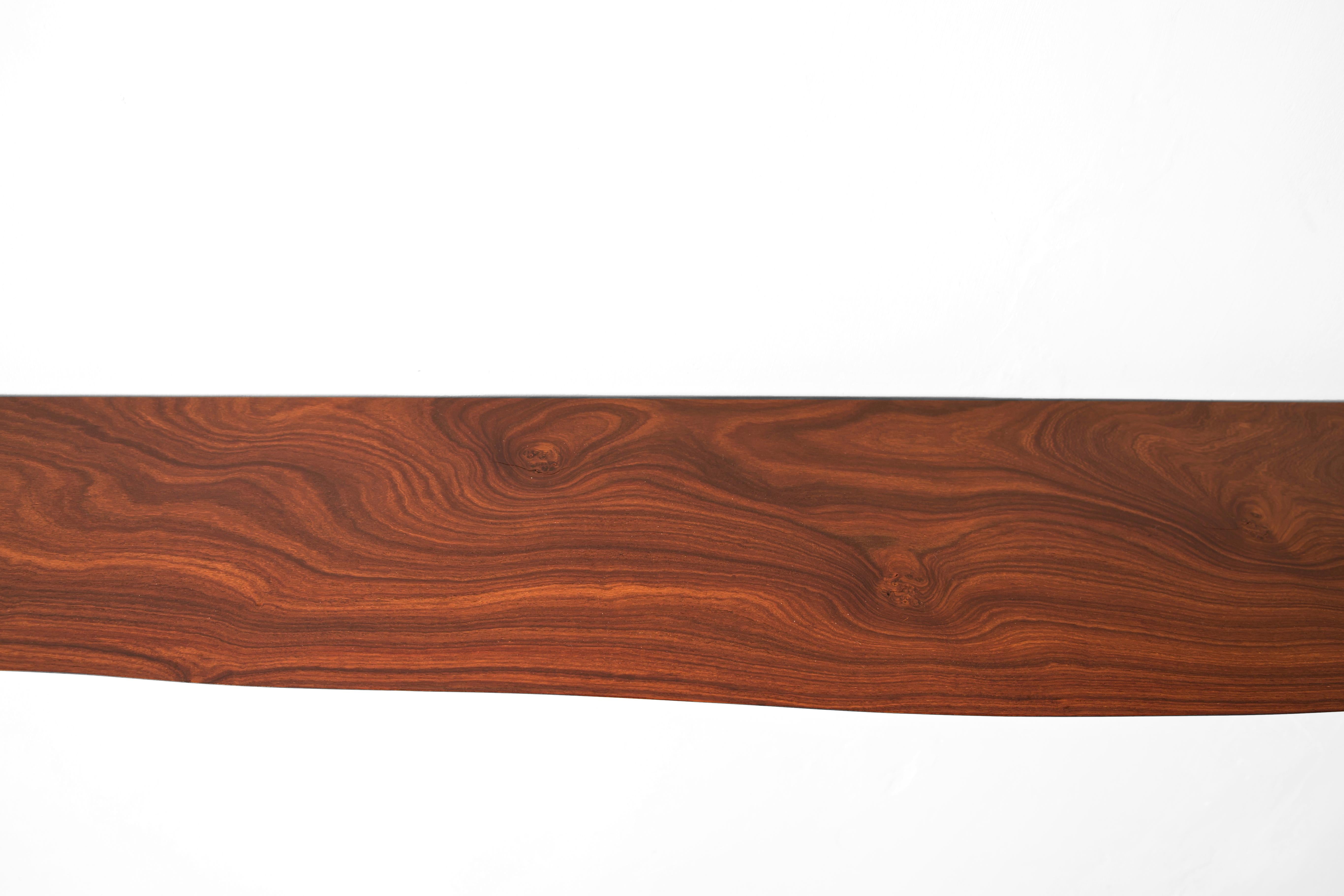 Post-Modern W1032 Wall Hanging Shelf in Pao Rosa Wood by Jörg Pietschmann For Sale