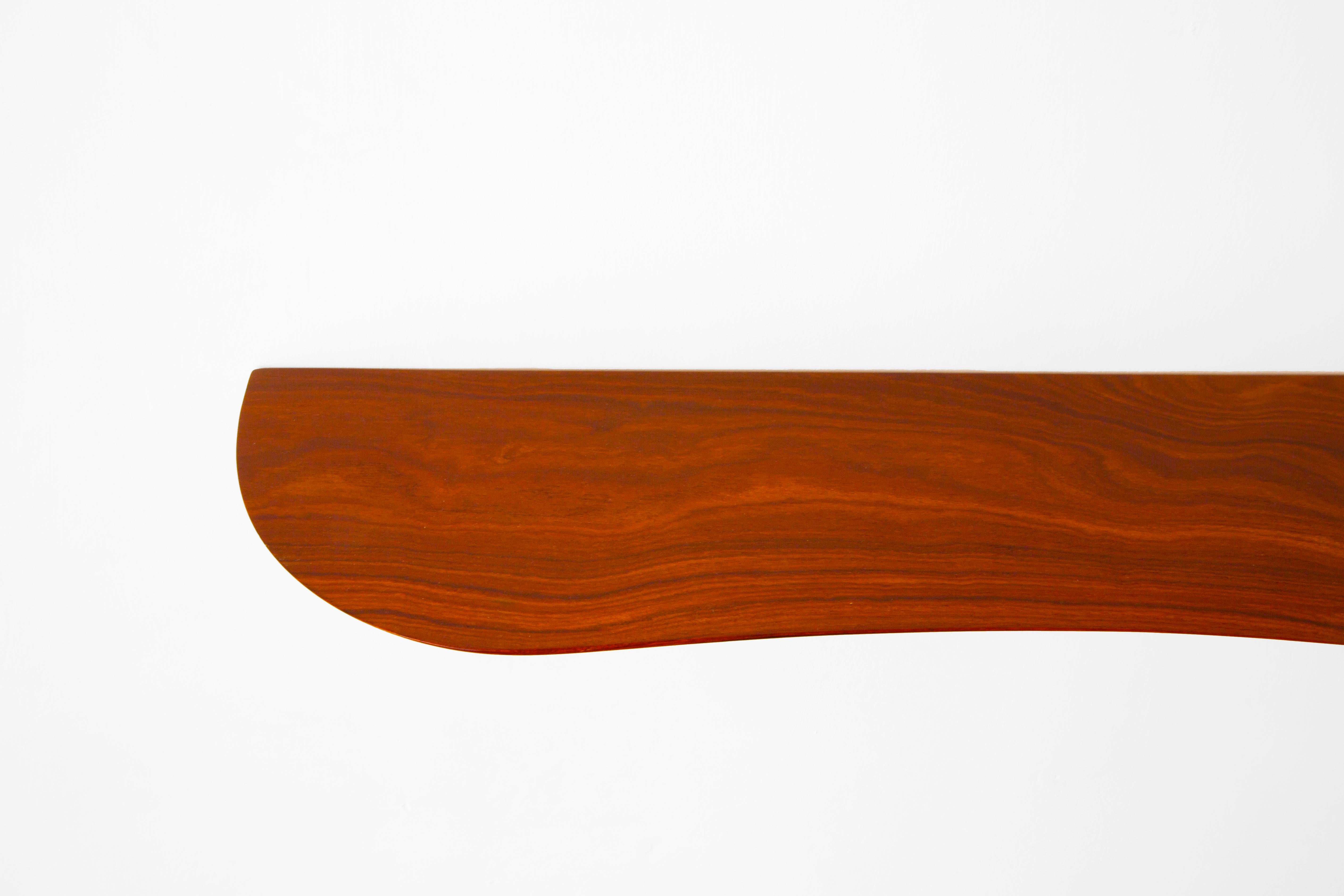 German W1032 Wall Hanging Shelf in Pao Rosa Wood by Jörg Pietschmann For Sale