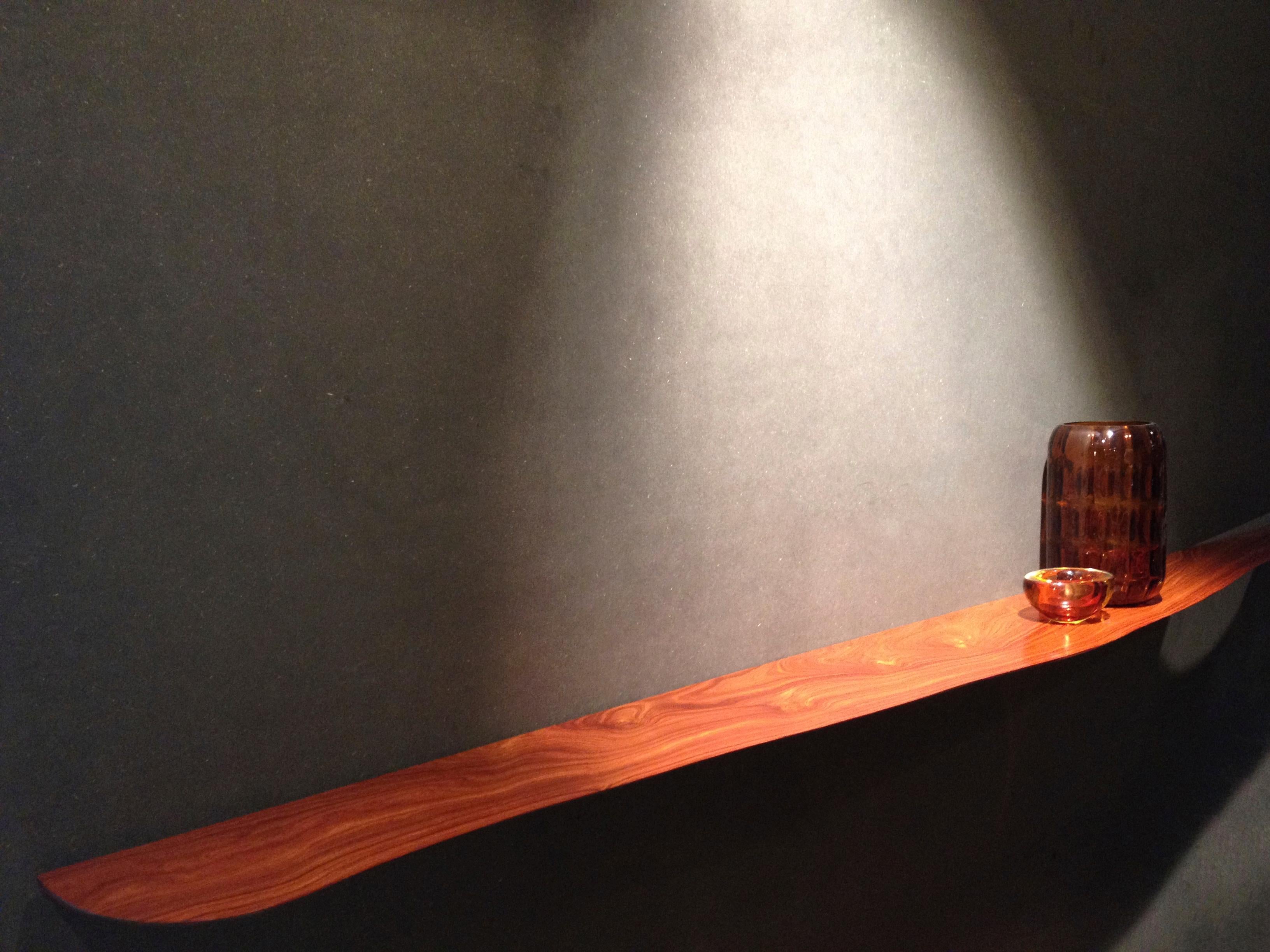 Other W1032 Wall Hanging Shelf in Pao Rosa Wood by Jörg Pietschmann For Sale