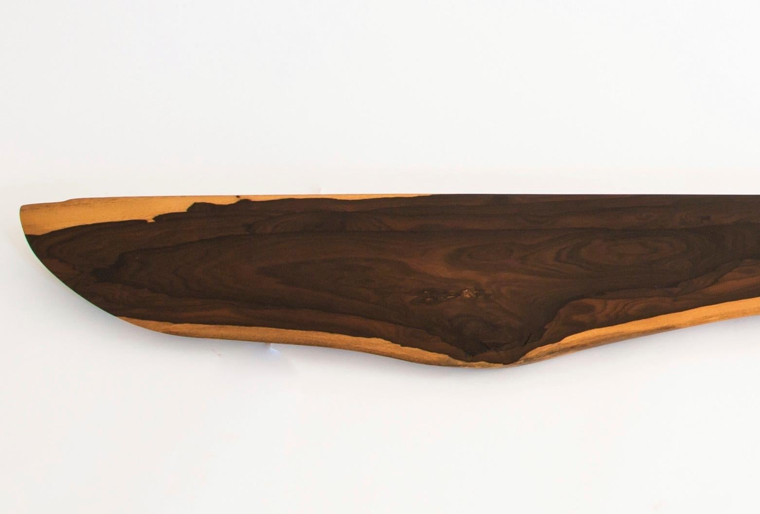 Post-Modern W1062 Wall Hanging Shelf in Ziricote Wood by Jörg Pietschmann For Sale