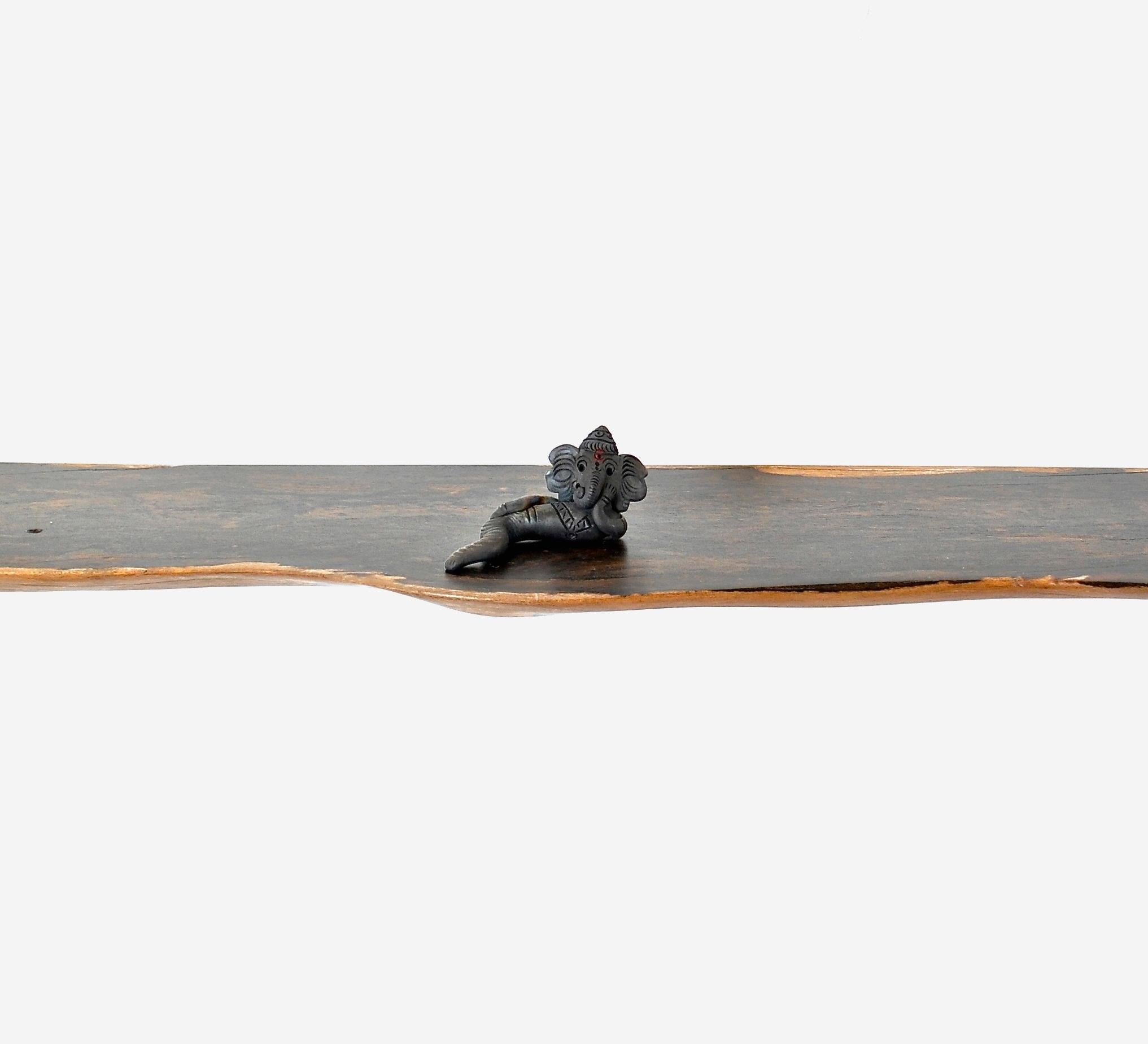 Postmoderno W1224 Wall Hanging Shelf in Zirikote Dark Wood by Jörg Pietschmann in vendita