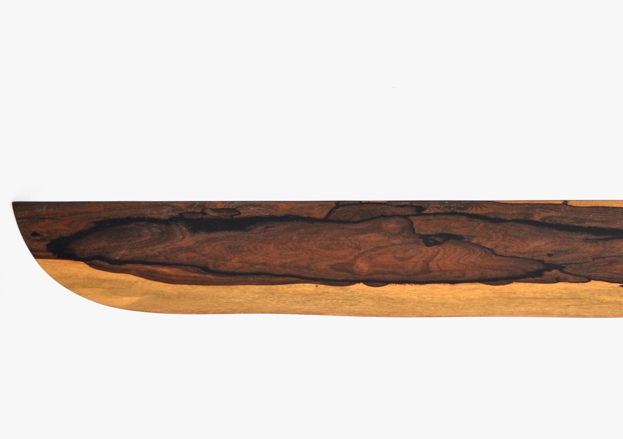 German W1234 Wall Hanging Shelf in Zirikote Wood by Jörg Pietschmann For Sale