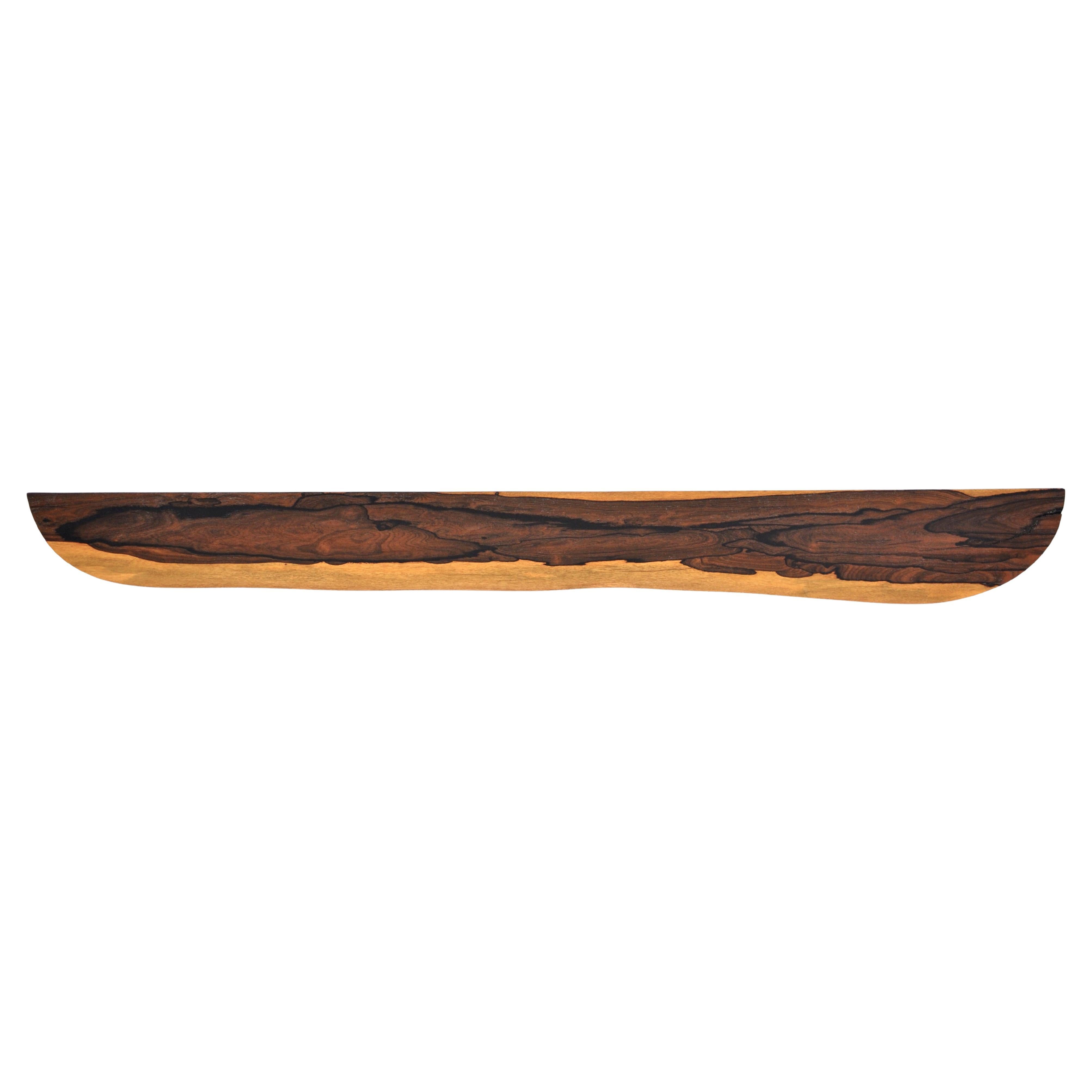 W1234 Wall Hanging Shelf in Zirikote Wood by Jörg Pietschmann